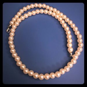 22’ pearl necklace and matching bracelet